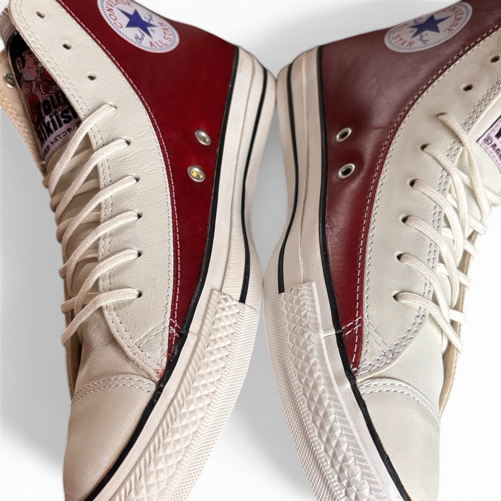 Ashita No Joe/Tomorrow Joe Converse , Leather Red/White , Men's Size US 8 RARE!! - Picture 5 of 12